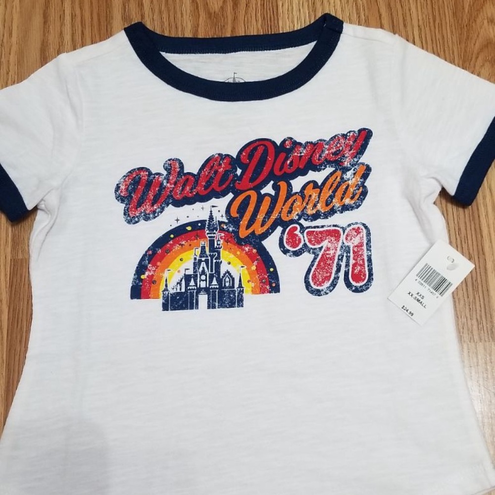 Disney Kids White Tee with Blue and Red Accents
